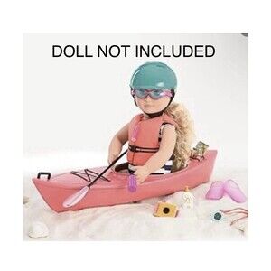 Our Generation Pink Kayak Adventure Set Teal Helmet W Accessories No Doll 14 Pc